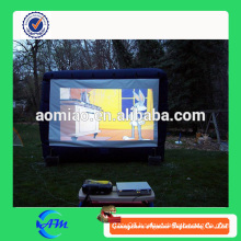 Outdoor cinema inflatable projection rear movie screen in tarpaulin